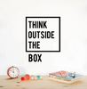 Quote Wall Sticker Think Outside The Box