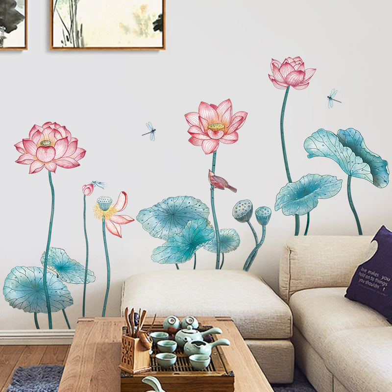Wall Decals Chinese Style Lotus