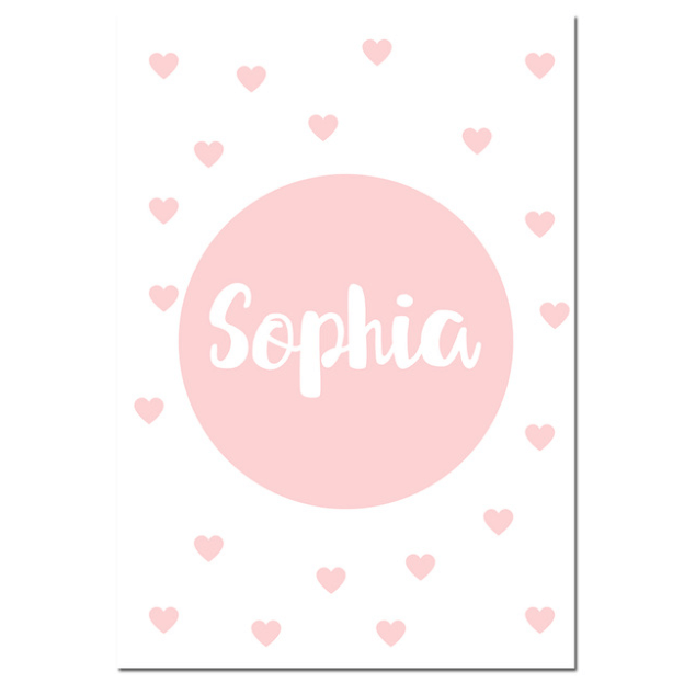 Personal Name And Swan Nursery Canvas - Customizable