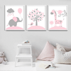 Load image into Gallery viewer, Pink Animals Nursery Canvas Posters