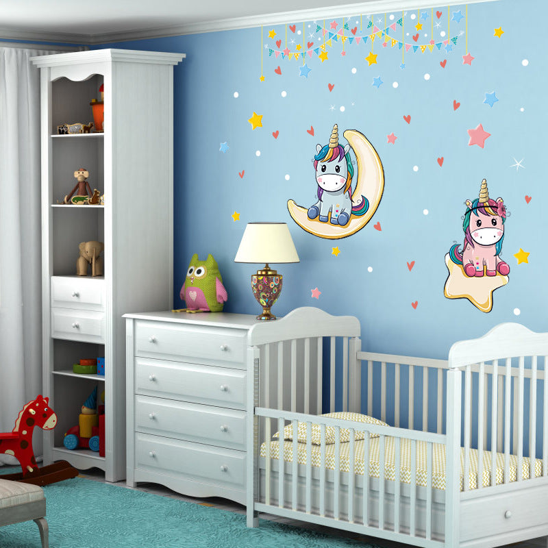 Cartoon Wall Decal Little Unicorns