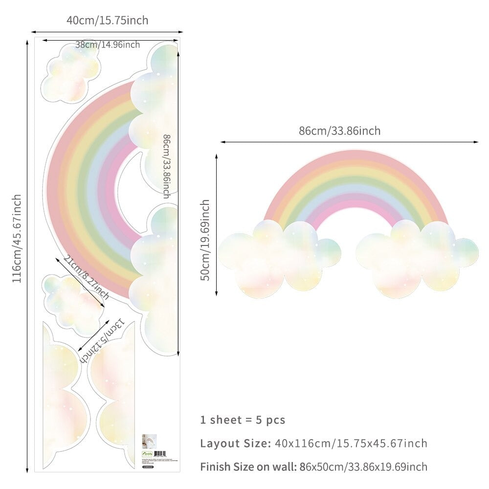 Cartoon Rainbows Wall Decals