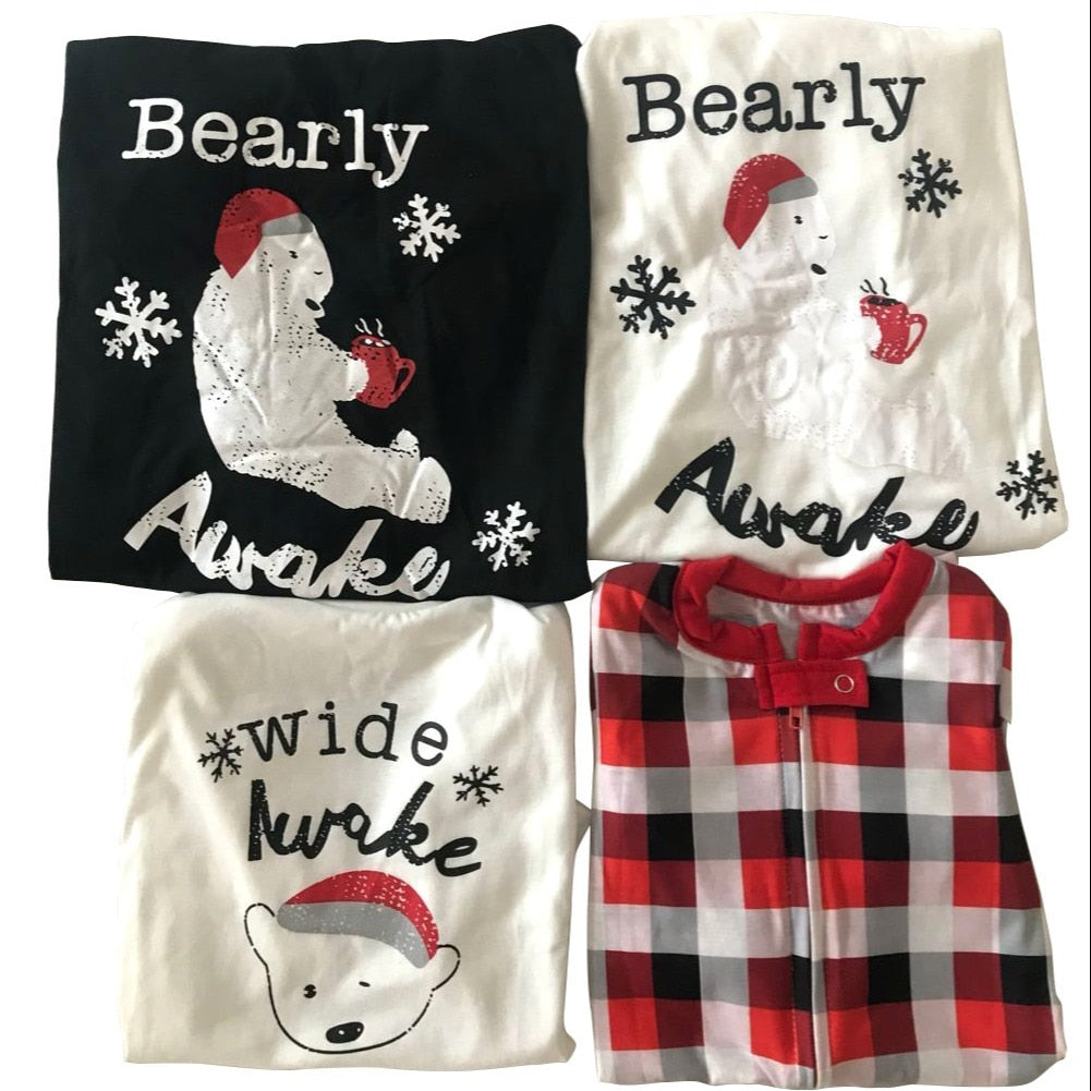 Matching Christmas Pajamas Family Set - Chilling Bear