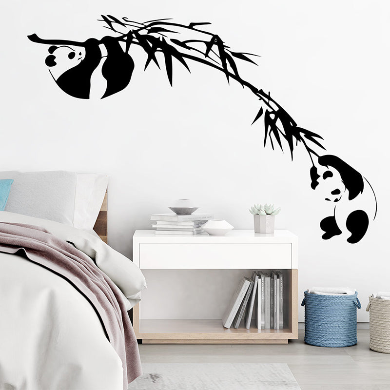 Cartoon Wall Decal Bamboo Panda