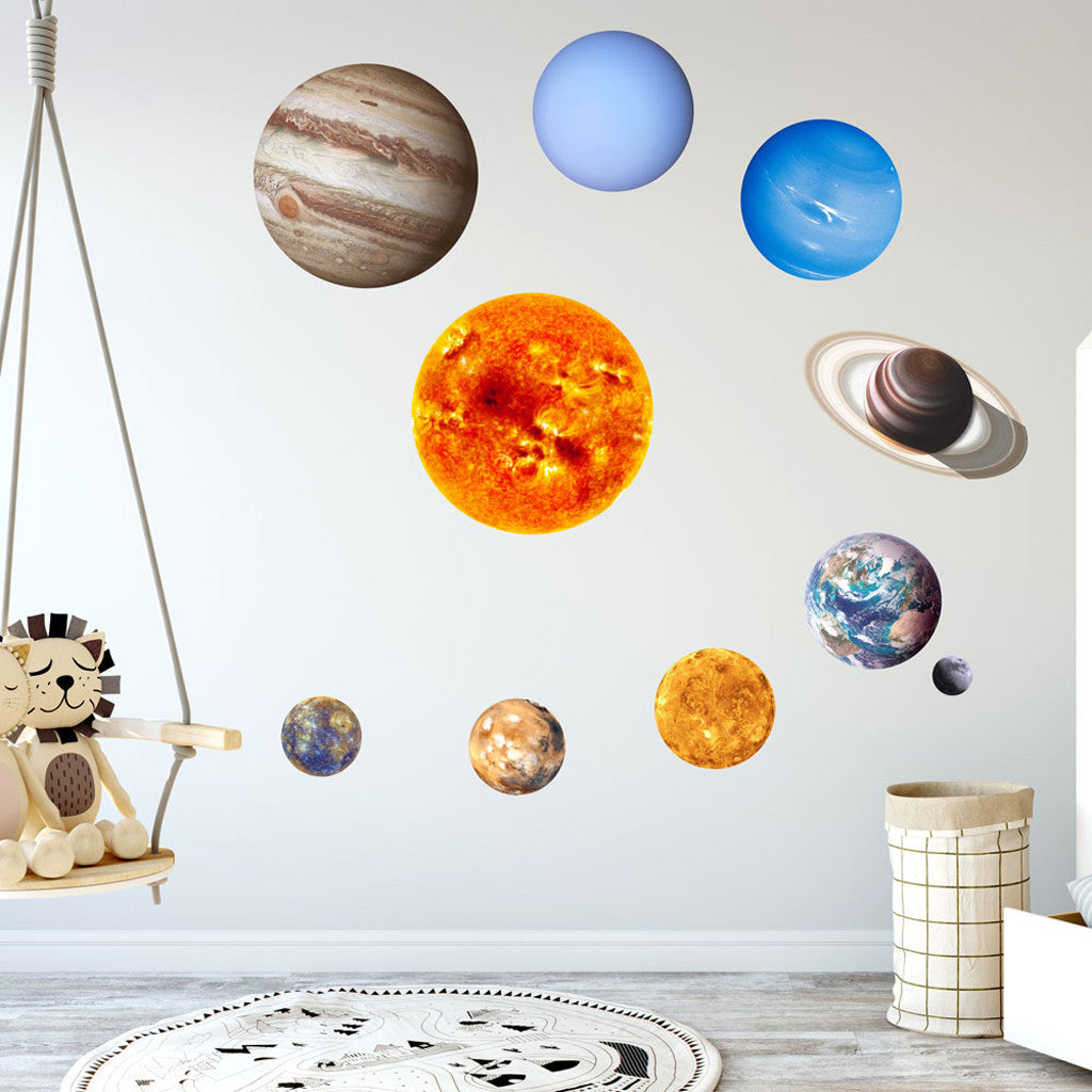 Cartoon Wall Decals Eight Planets