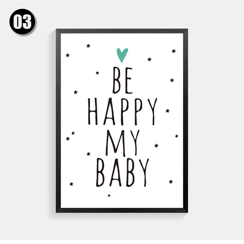 Happy my baby baby poster decoration wall painting