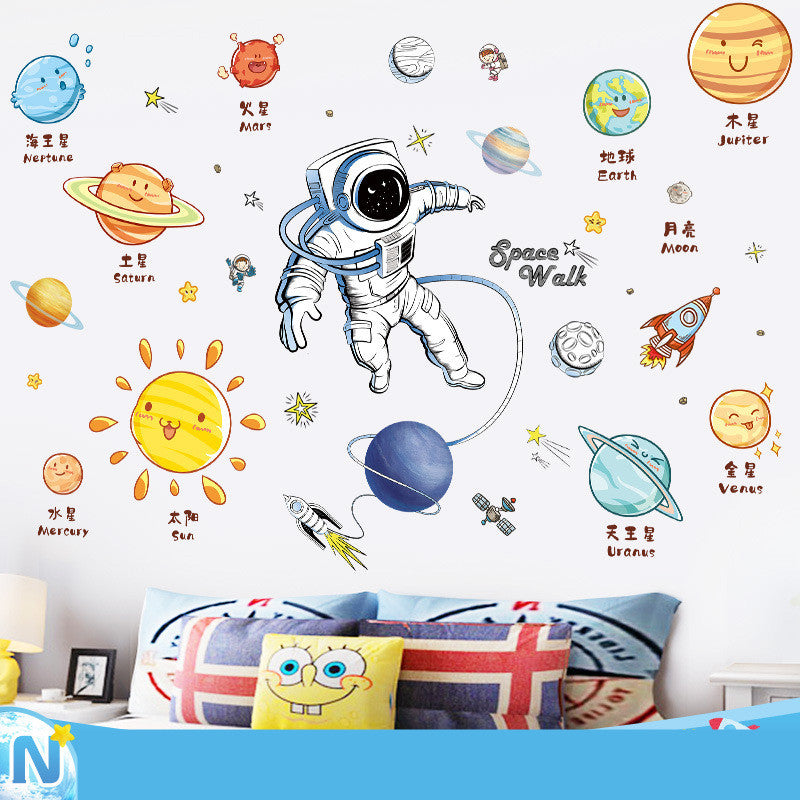 Cartoon Wall Decals Astronaut Adventures