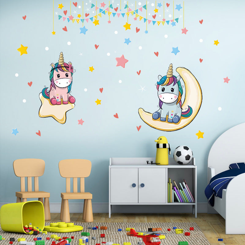 Cartoon Wall Decal Little Unicorns