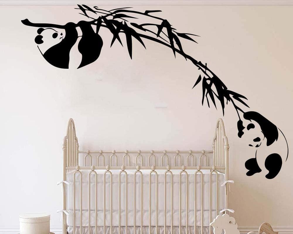 Cartoon Wall Decal Bamboo Panda