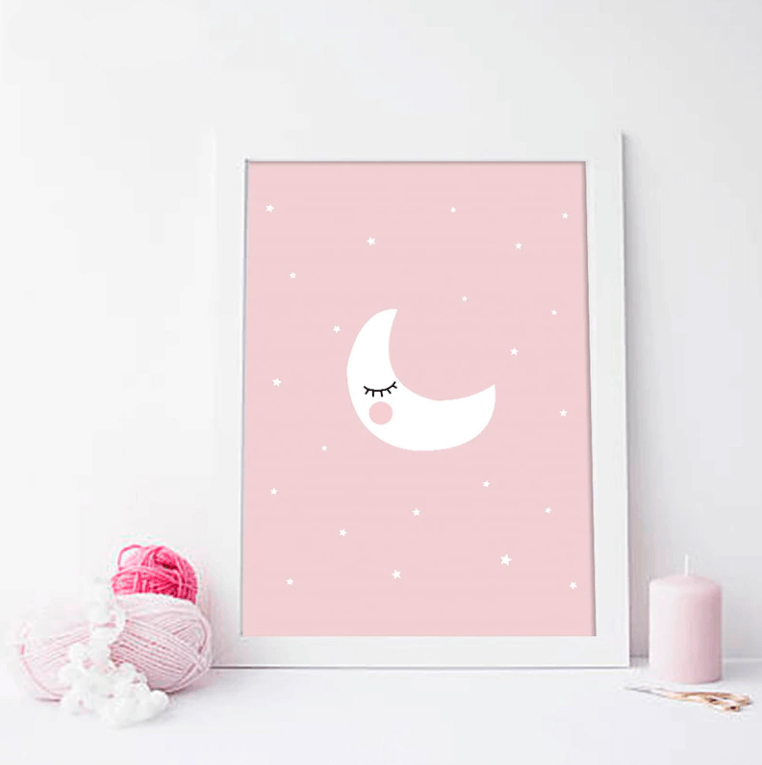 Moon And Star Nursery Canvas Posters