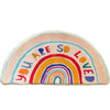 Semicircle Area Rug Cartoon Rainbows