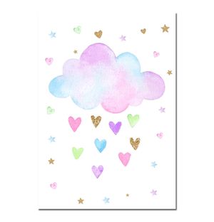 Rainbow Unicorn Nursery Canvas Posters