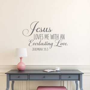 Quote Wall Sticker Jesus Love