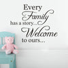 Quote Wall Decal Family Story
