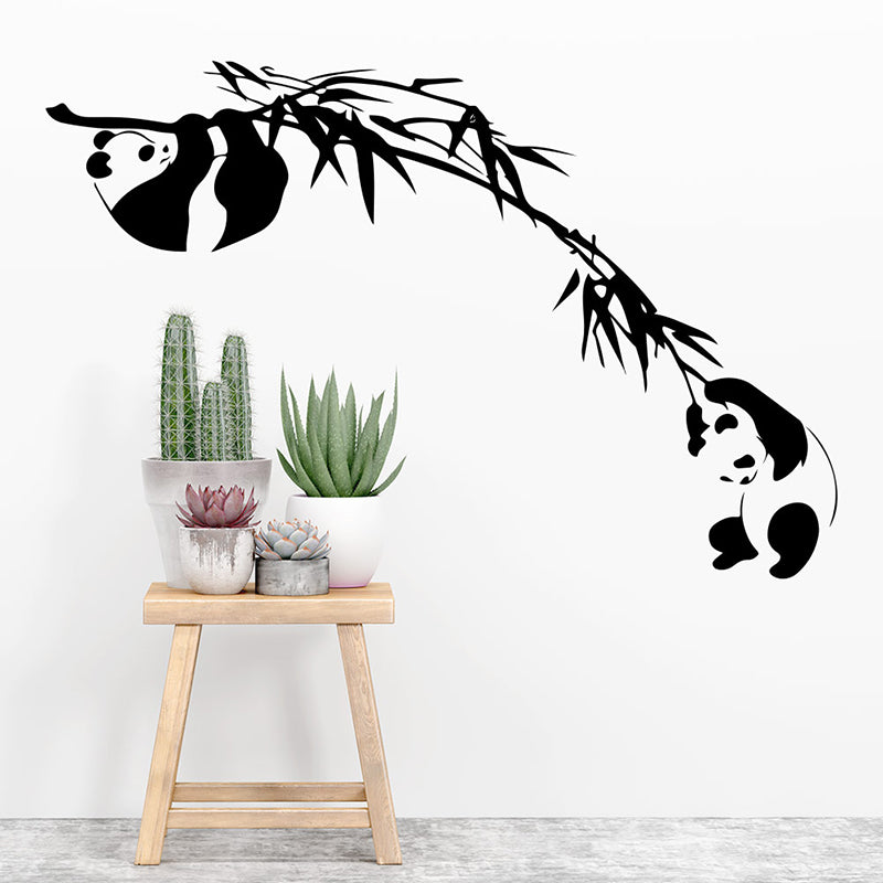 Cartoon Wall Decal Bamboo Panda