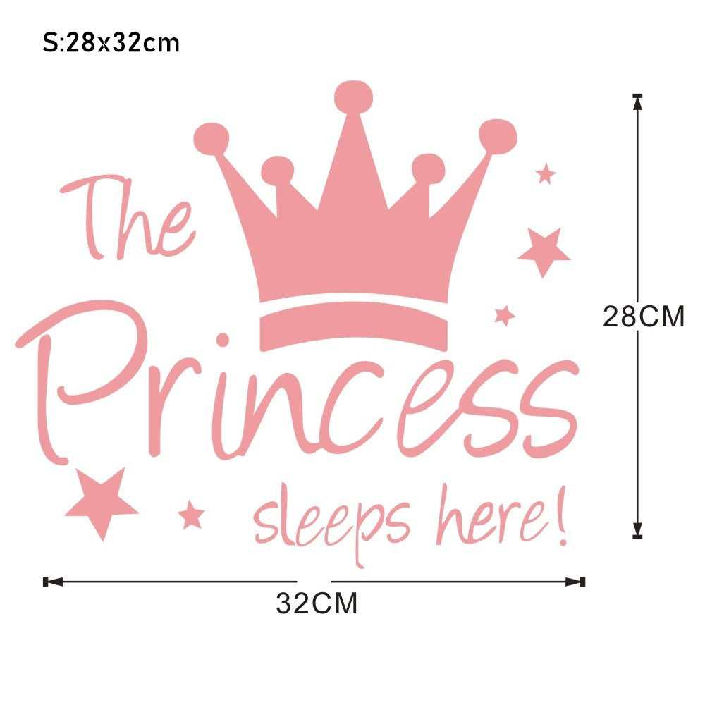 Quote Wall Decals Pink Crown Princess