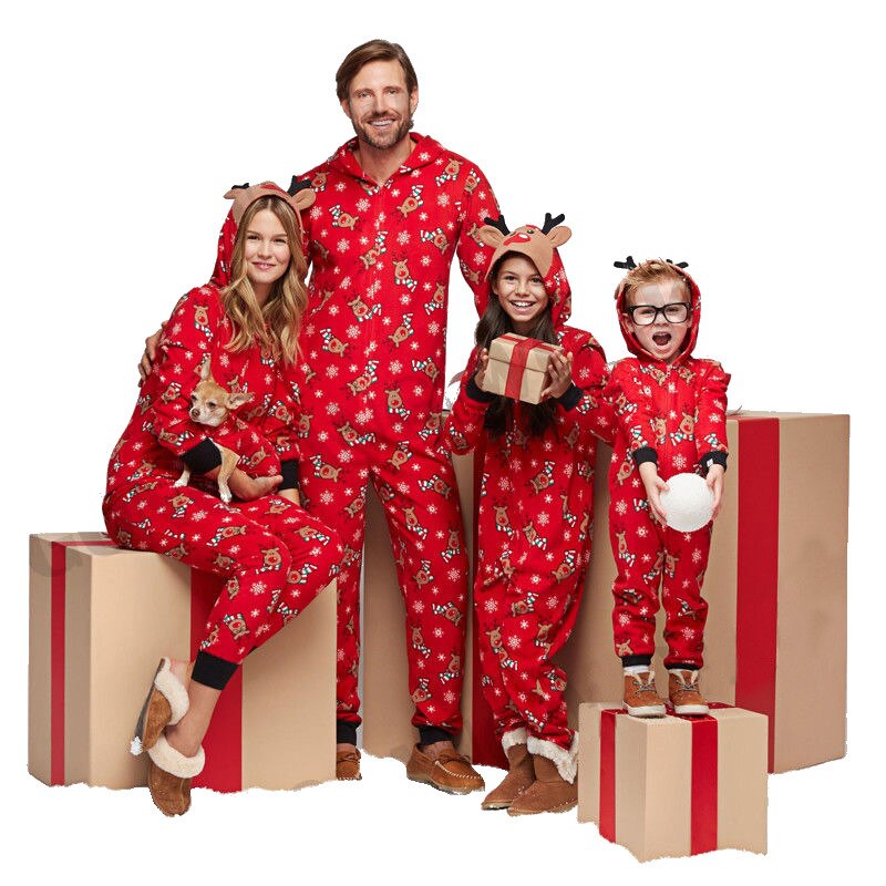Matching Christmas Pajamas Family Set - Cute Deer