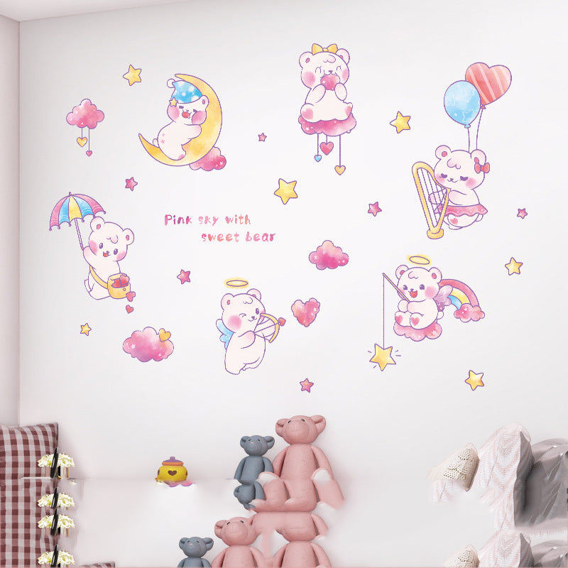 Cartoon Wall Decals Pink Designs