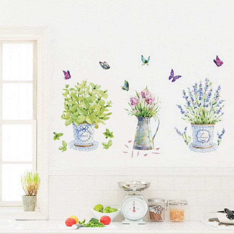 Wall Stickers Flowers In Vase