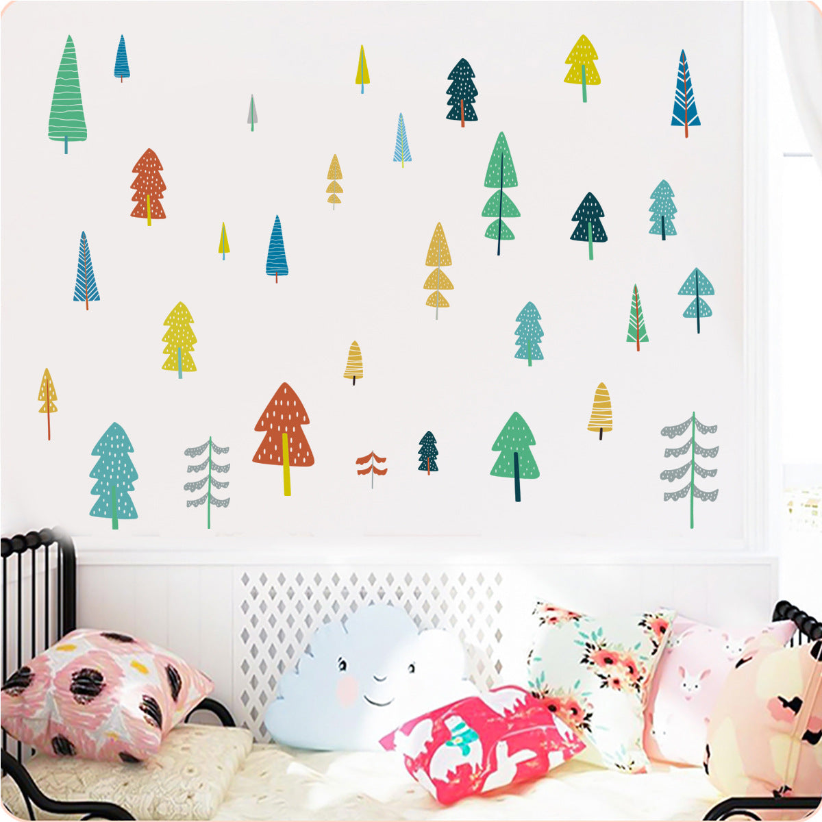 Pattern Wall Decals Colorful Forest