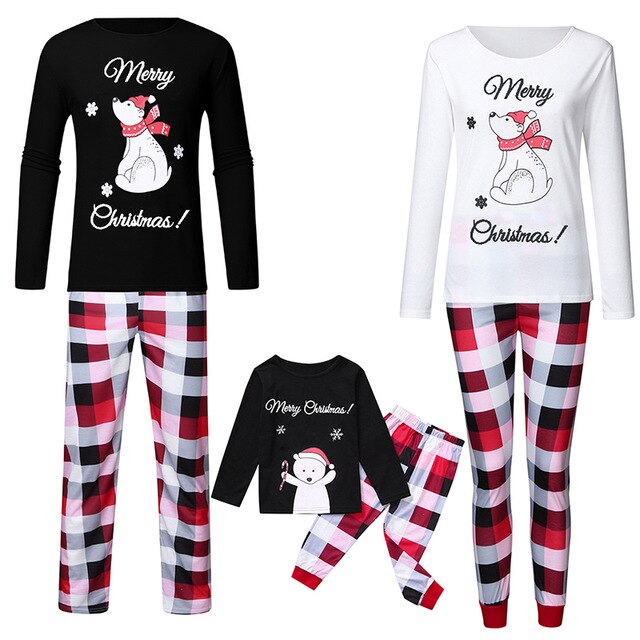Matching Christmas Pajamas Family Set - Snow Bear
