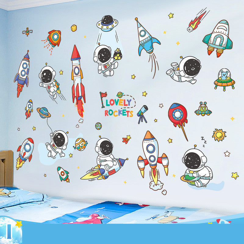 Cartoon Wall Decals Astronaut Adventures