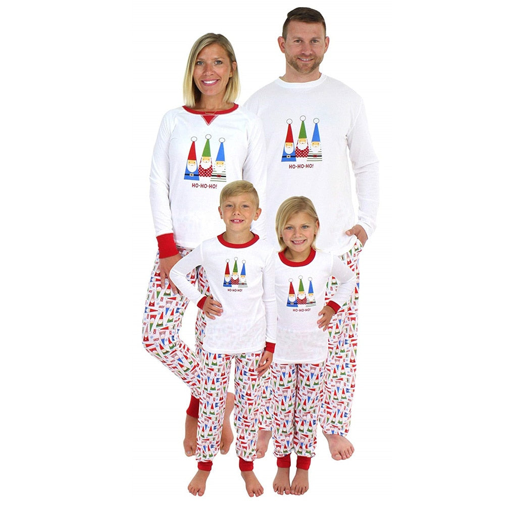 Matching Christmas Pajamas Family Set - Three Santas