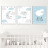 Load image into Gallery viewer, Cartoon Moon Clouds Nursery Canvas Posters