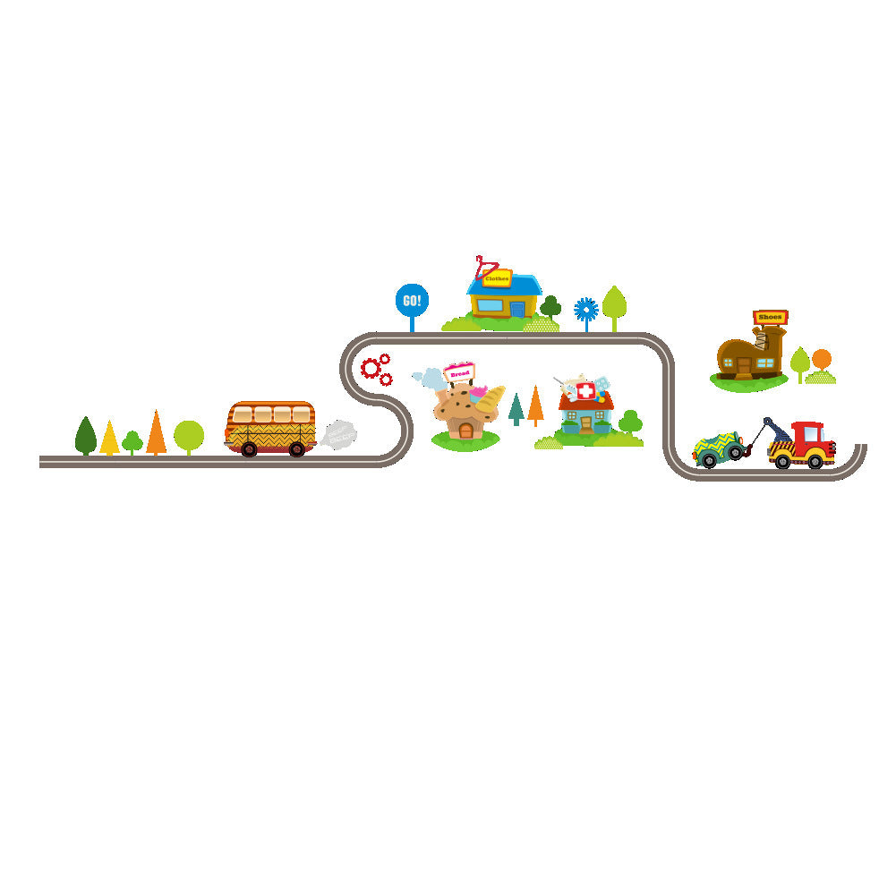 Cartoon Wall Decals Car Traffic