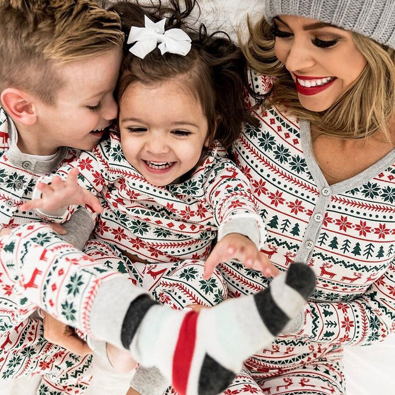 Matching Christmas Pajamas Family Set - Forest Deer