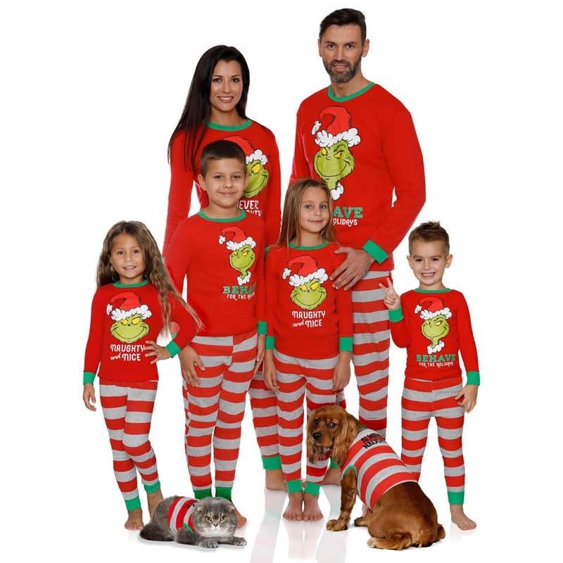 Matching Christmas Pajamas Family Set - Grinch