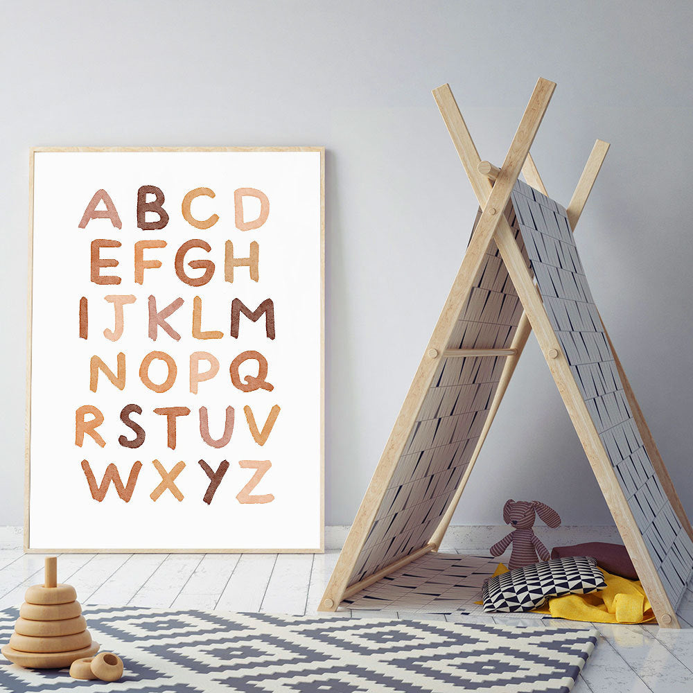 Home Alphabet Animal Educational Poster