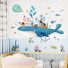 Cartoon Wall Decal Fairy Whale Island