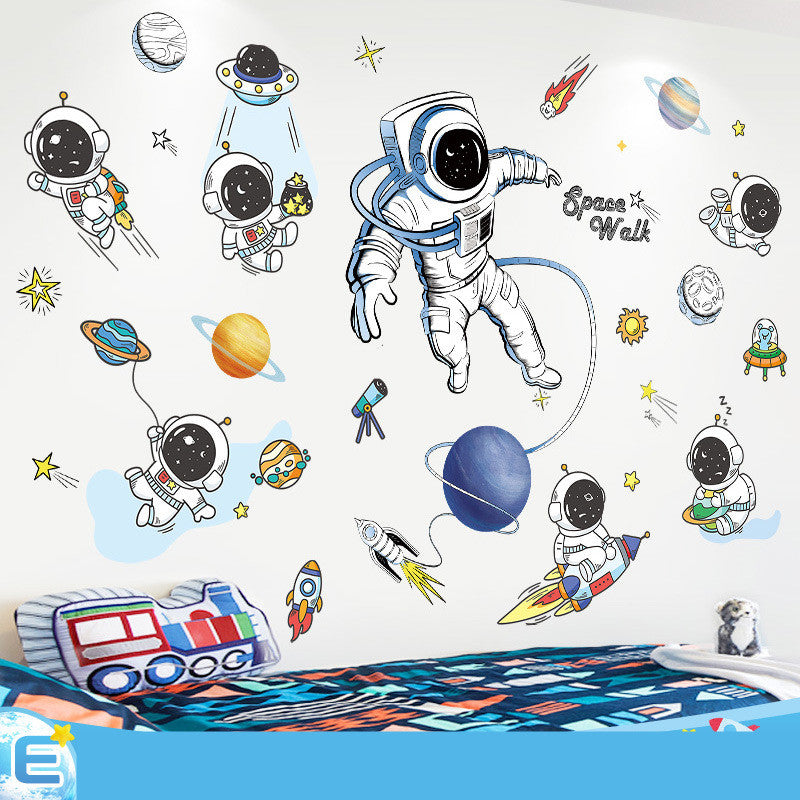 Cartoon Wall Decals Astronaut Adventures