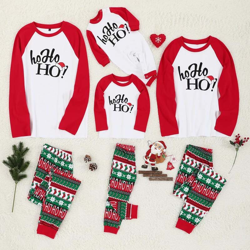 Matching Christmas Pajamas Family Set - Ho Ho Ho!