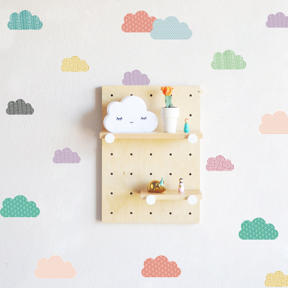 Pattern Wall Decals Rainbow Clouds