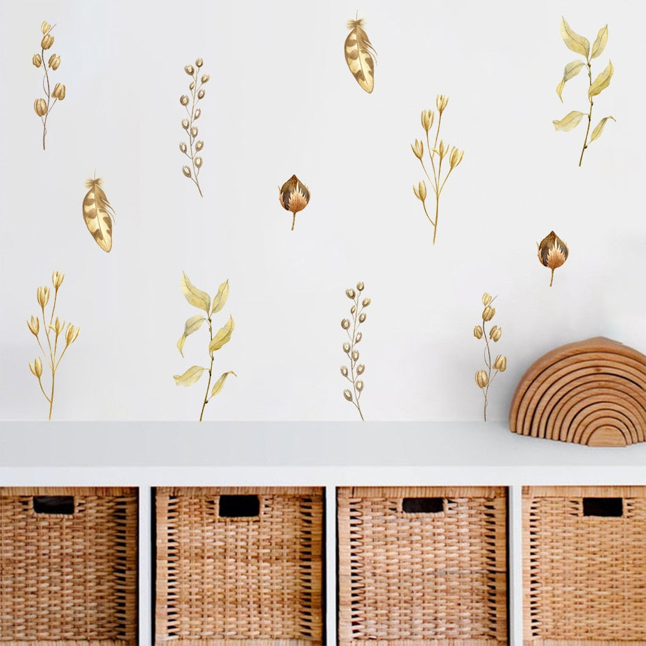 Bohemian Wall Decal Dry Seed Pods