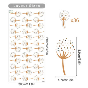 Cartoon Wall Decals Floral Leaves