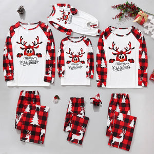 Matching Christmas Pajamas Family Set - Red Reindeer