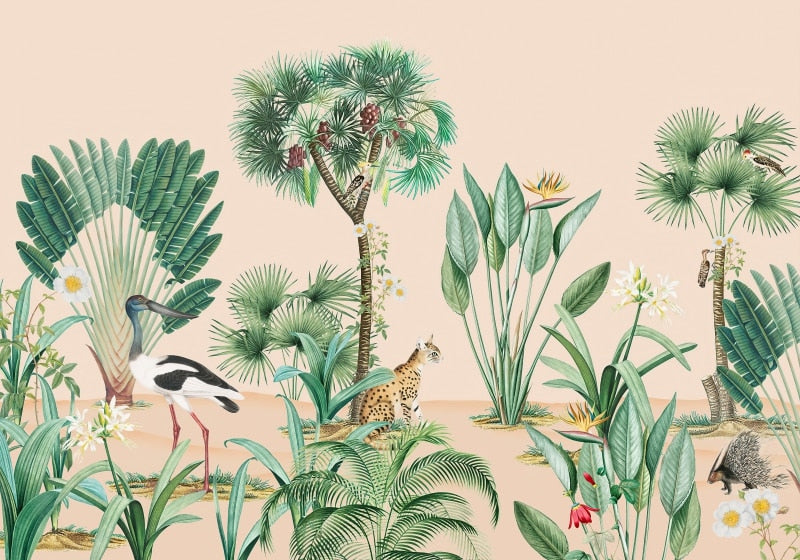 Savanna Nature Animals Nursery Wallpaper Mural