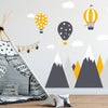 Wall Decals Hot Air Balloons in Mountains