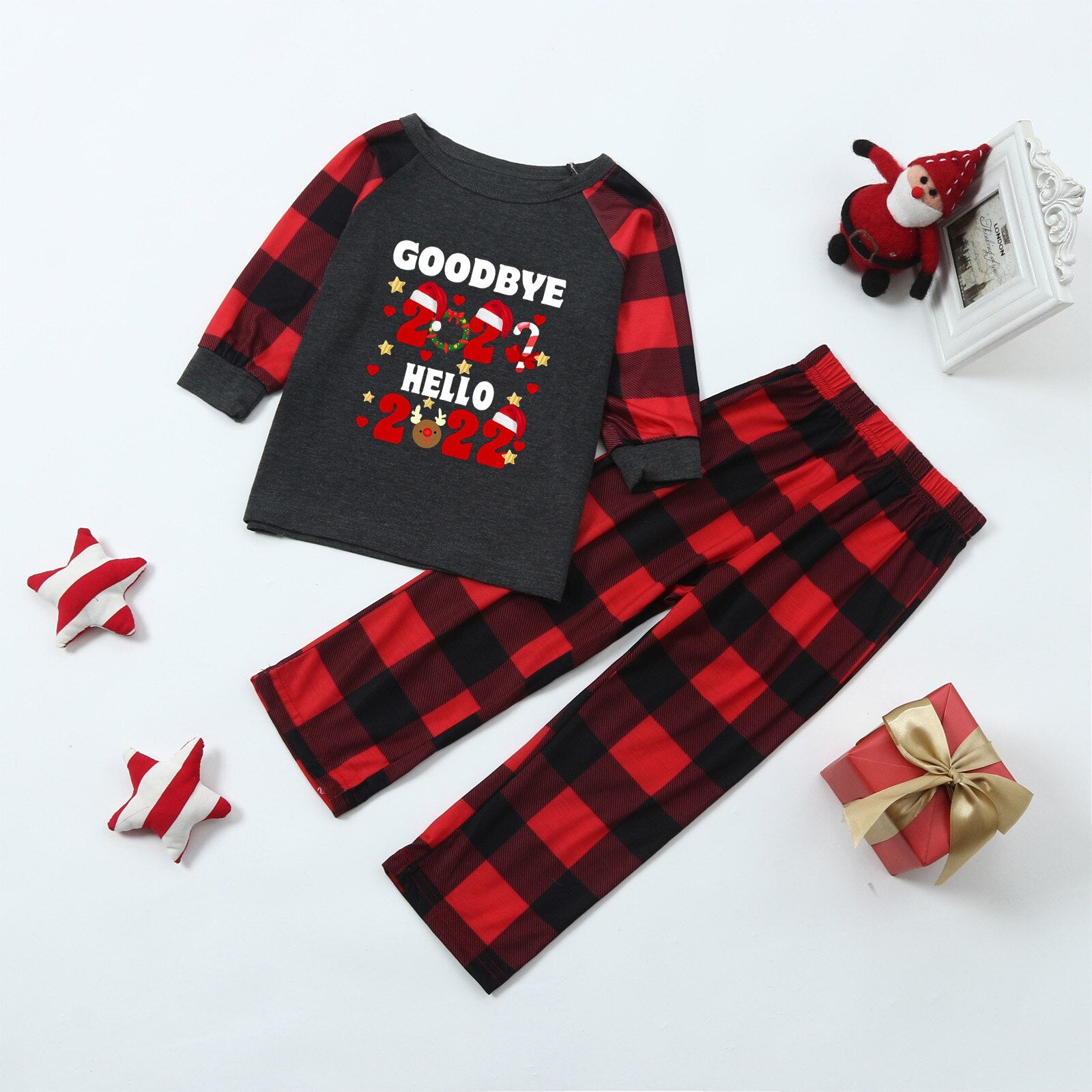 Matching Christmas Pajamas Family Set - Goodbye