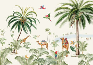 Saddled Camels Safari Wallpaper Mural