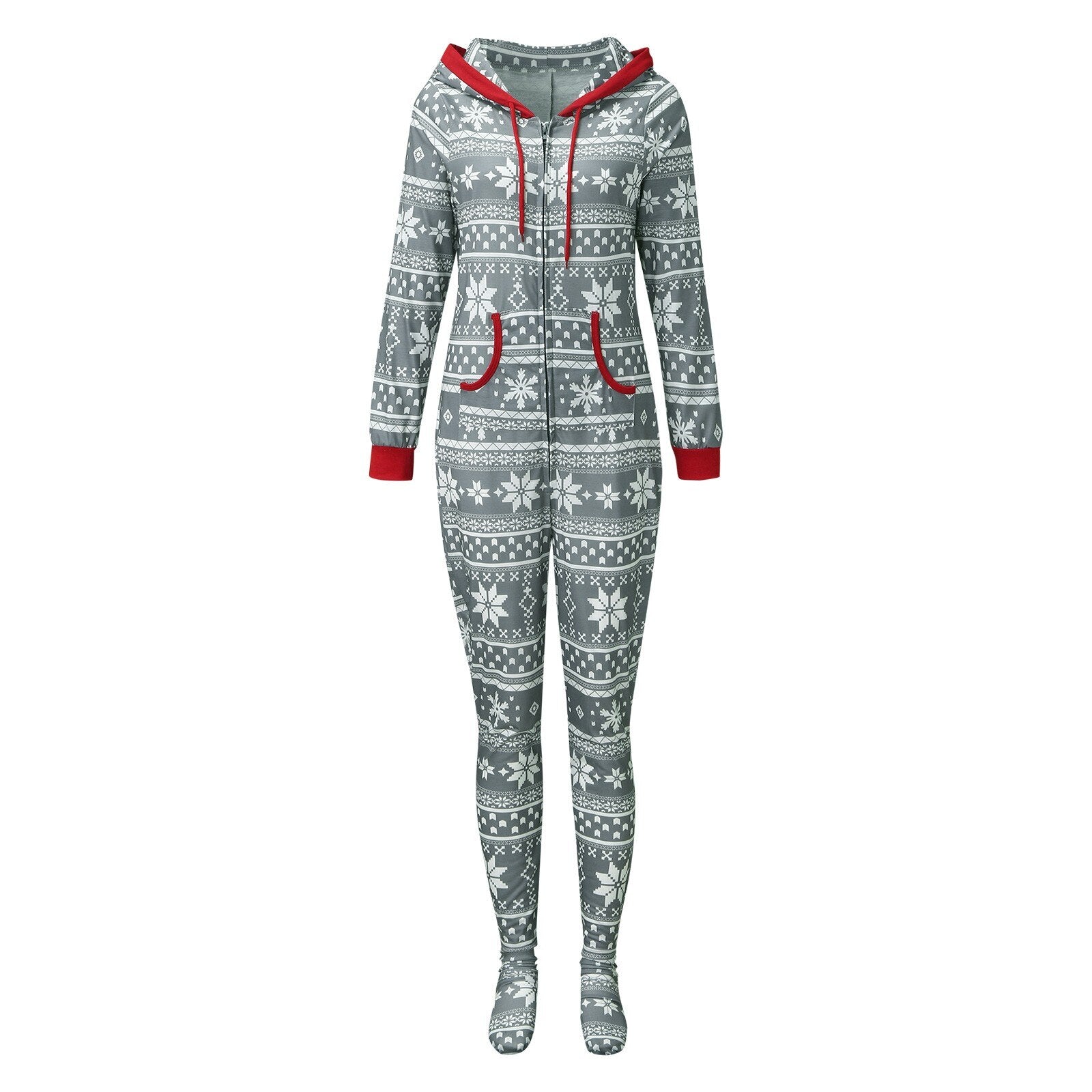 Matching Christmas Pajamas Jumpsuit Family Set - Snowflakes