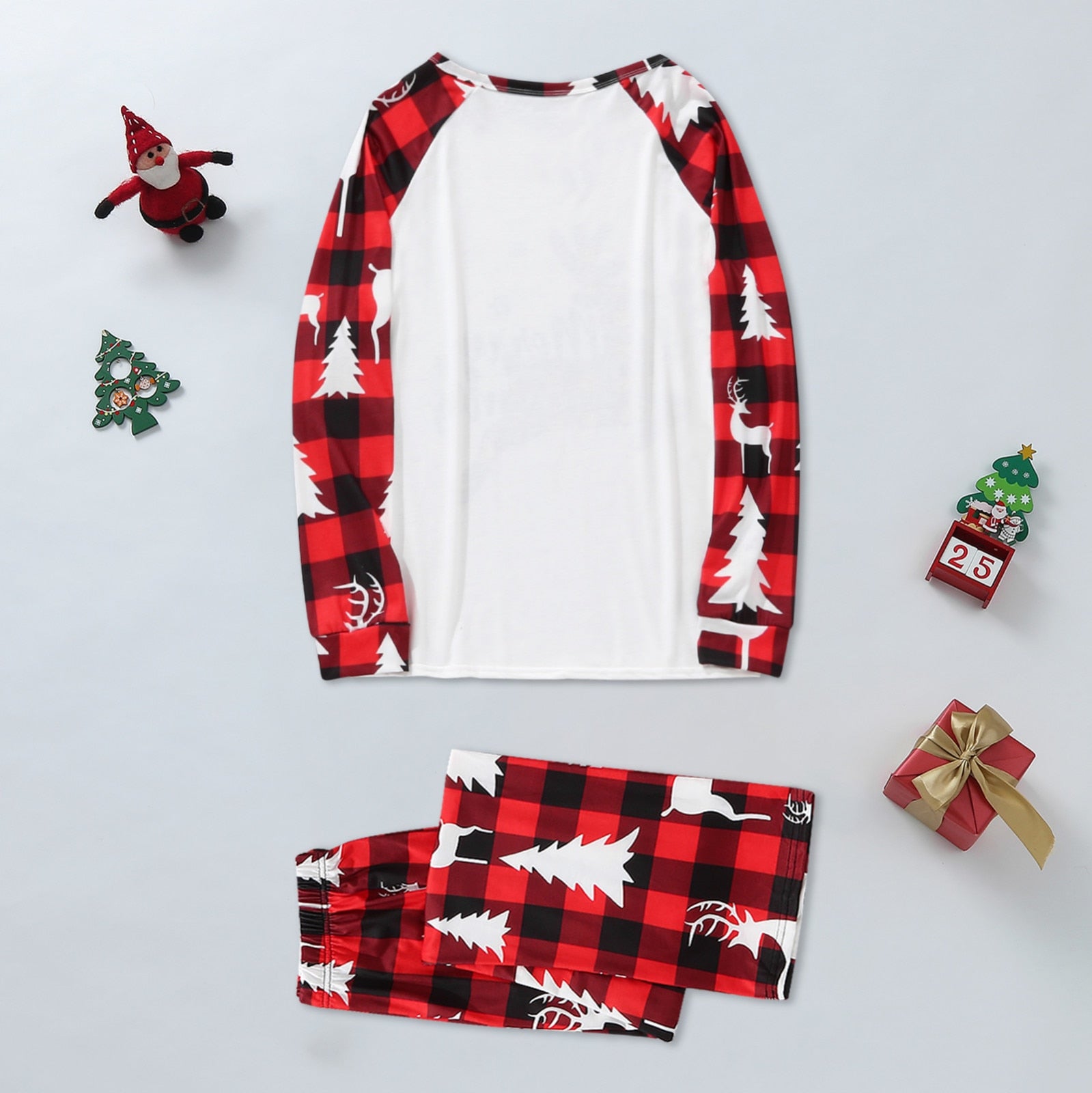 Matching Christmas Pajamas Family Set - Red Reindeer