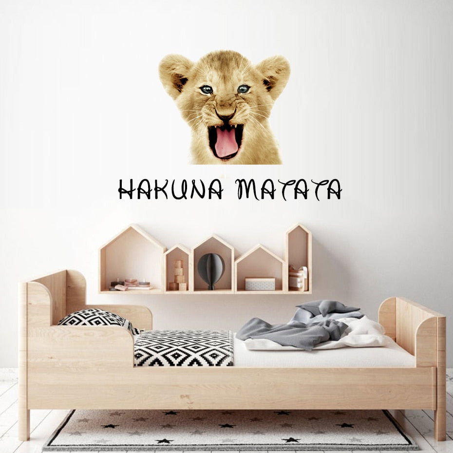 Nursery Wall Decal African Lion Child