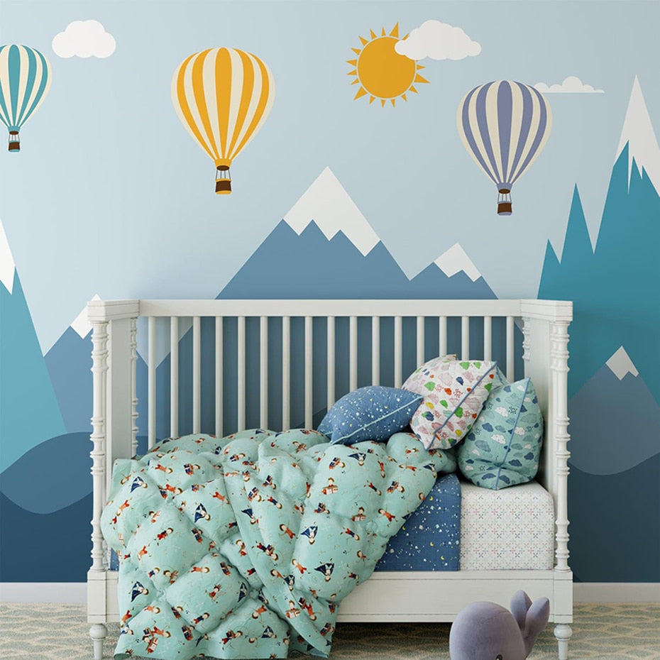 Nursery Wall Decals Custom Size Blue Mountains