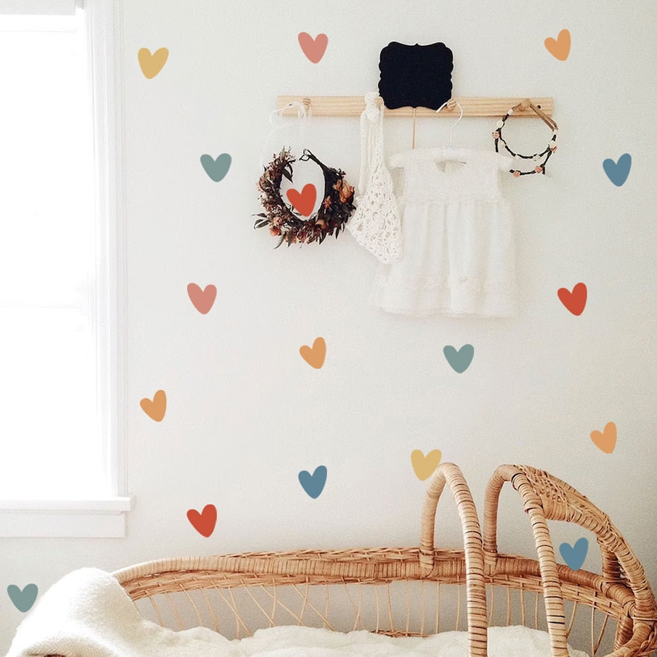 Cartoon Wall Decals Colorful Heart