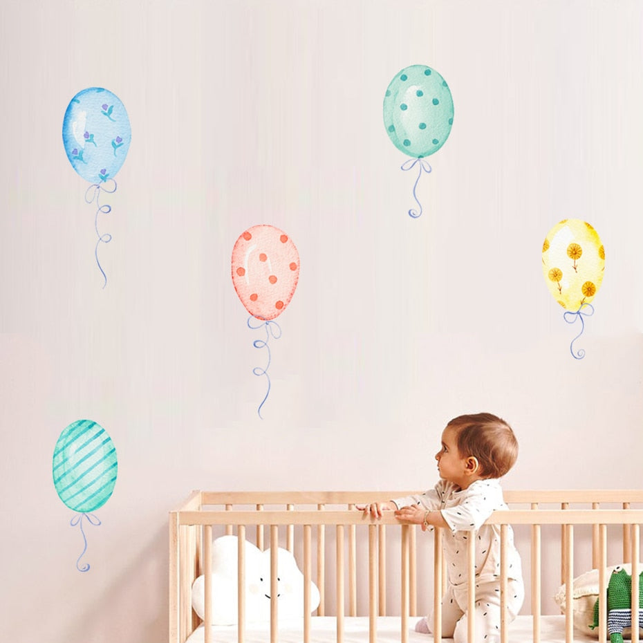 Nursery Wall Decals 7Pcs Colourful Balloon