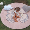 Area Round Rug Pink Butterfly